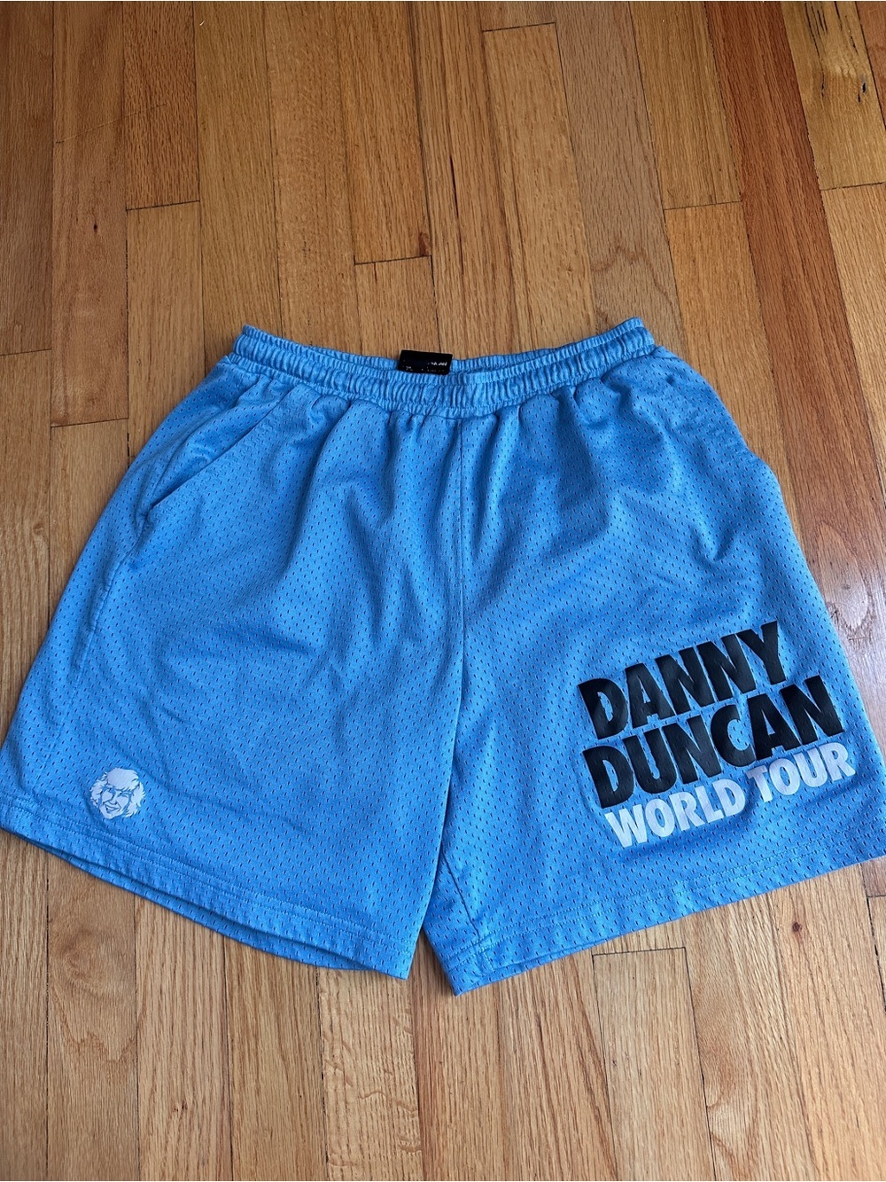 Danny Duncan World Tour Blue Mesh Basketball Shorts Small